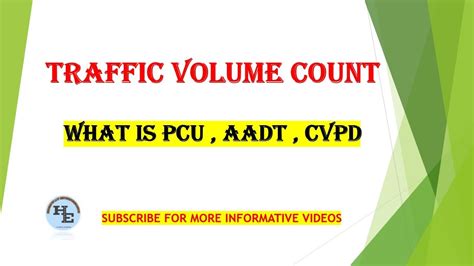 aadt pcu|Traffic Volume Count .